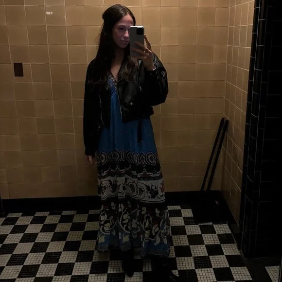 FARM Rio Blue Ainika Tiles Maxi Dress - Picture 4 of 16